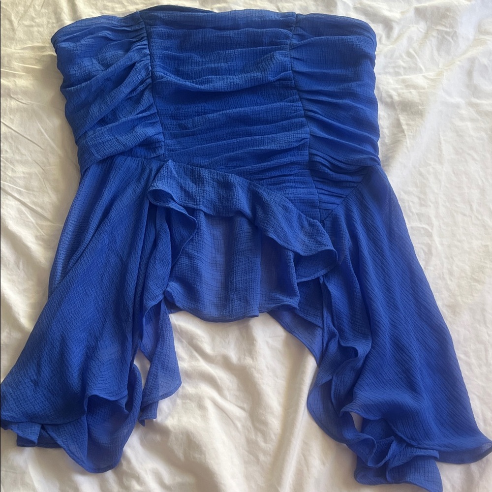 Free people sexy ruffle tube top